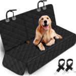 Dog Car Seat Cover, Back Seat Cover for Dogs Pet Car Seat Protector Waterproof Bench Car Seat Cover, Non-Slip Reat Seat Cover Fits Middle Armrest for Most Cars Trucks Suvs - Black