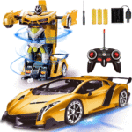 Remote Control Car - Transform Robot Toys for Boys Teens, Rechargeable RC Cars with Lights, 2.4Ghz RC Car 1:18 Rechargeable 360° Rotating Race Transform Car Birthday Gifts Party Favors for Kids