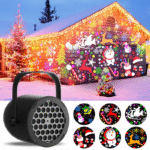 Joytutus LED Christmas Projection Lamp 5V/1A with 16 Patterns USB Powered for Home & Car Use Dynamic Stage Projector for Holiday Party Atmosphere