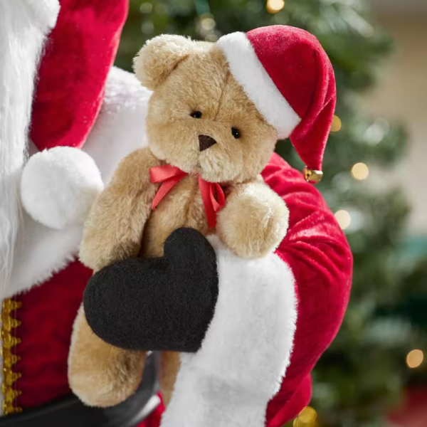 3 Ft Santa with Presents and Bear