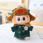17Cm Pendant Labubu Doll Dress Cute Labubu Doll Clothes Pink Rabbit Skirt Green Coat Suit Cartoon Doll Hat Princess Shoes Gift