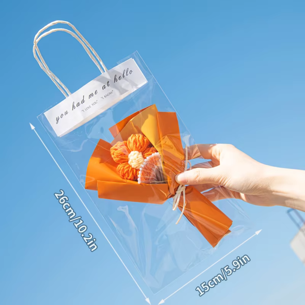 Crochet Bouquet Rose Sunflower Handmade Artificial Knitted Flower Valentine'S Day Anniversary Wedding Birthday Gift Home Decor