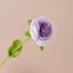 Finished Knitting Rose Woven Gradient Artificial Flowers Flowers Bouquet Table Ornament Braided Fake Flowers Holiday Gifts