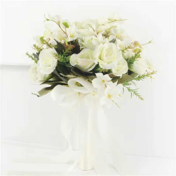 Bride Wedding Bouquet Bridesmaid Holding Bouquet Wedding Supplies Artificial Silk Rose Peony Pink Flower Table Decoration