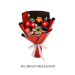 Knitted Flower Finished Home Decoration Crochet Flower Bouquet for Teacher’ Day Birthday Anniversary Thanksgiving Day Women