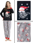 Family Matching Pajama Sets Cute Polar Bear Sleepwear Christmas Clothes Nighty