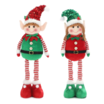 2Pcs New Christmas Products Christmas Hanging Leg Elf Telescopic Doll Ornaments Children'S Gifts Elf Doll Ornaments