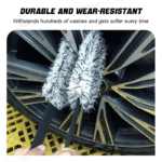 SIKEZHAN Flexible Car Wheel Washing Brush Microfiber Double-Sided Long Belt Cleaning Towel Brush Wheel Hub Pull Belt Brush Tool