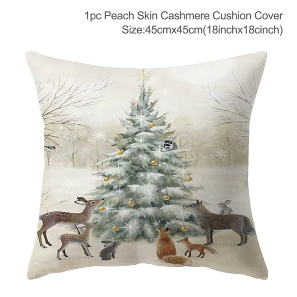 45Cm Christmas Cushion Cover Navidad Merry Christmas Decorations for Home 2025 Xmas Noel Cristmas Ornaments New Year Gifts 2026
