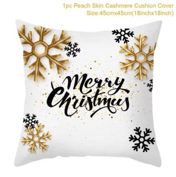 45Cm Christmas Cushion Cover Navidad Merry Christmas Decorations for Home 2025 Xmas Noel Cristmas Ornaments New Year Gifts 2026