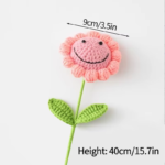 Hand-Knitted Sunflower Crochet Flowers Finished Crochet Flowers Bouquet Handmade Sunflower Bouquet Party Decor Festival Gift