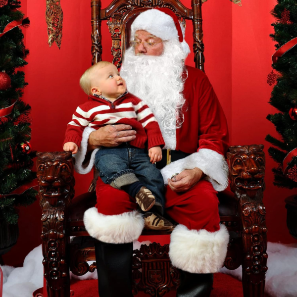 Deluxe Santa Claus Costume for Men-9-Piece Set,Velvet Santa Suit with Accessories - Christmas Party Santa Outfit for Adults