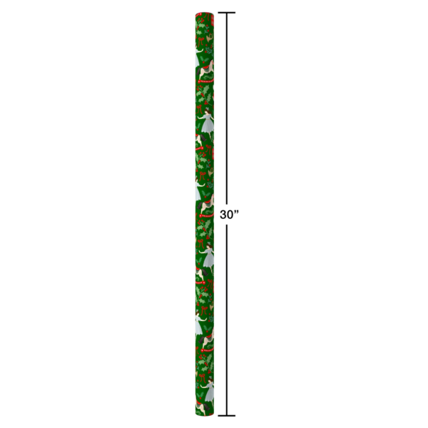 Green Nutcracker Christmas Wrapping Paper, 160 Sq Ft, by