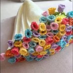 43In Crochet Bouquet of Flowers, DIY Handmade Rose Blanket, Rose Bouquet Blanket Handmade, Flower Bouquet Throw Blanket
