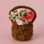 2025 Crochet Flower Potted Rose Kintted Flower Coaster Crochet Flower Cup Mat Friends Gift Table Decor