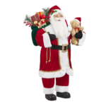 3 Ft Santa with Presents and Bear