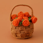 2025 Crochet Flower Potted Rose Kintted Flower Coaster Crochet Flower Cup Mat Friends Gift Table Decor