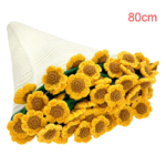 Handmade Crocheted Blanket Breathable Hand Knitted Rose Blanket Wear Resist Soft Knitting Throw Blankets for Friend Gift