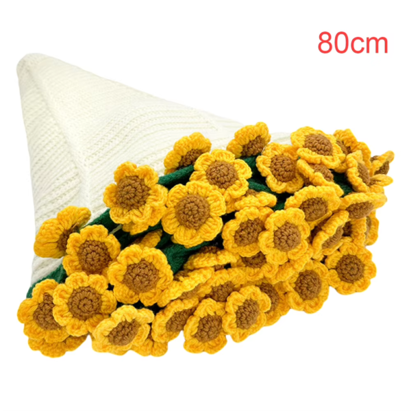 Handmade Crocheted Blanket Breathable Hand Knitted Rose Blanket Wear Resist Soft Knitting Throw Blankets for Friend Gift