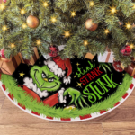 The Grinch Christmas Tree Skirt for Xmas Holiday Party Decorations,48Inch Grinch Decorations Gifts Funny Home Decor