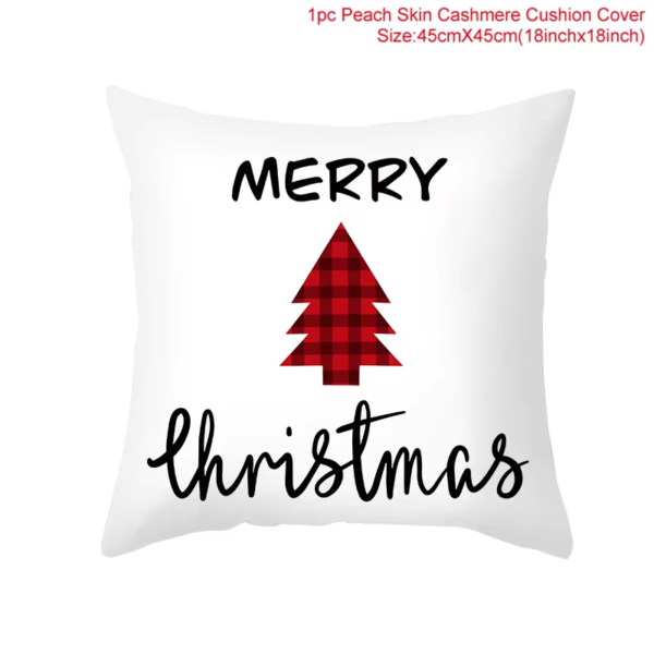 45Cm Christmas Cushion Cover Navidad Merry Christmas Decorations for Home 2025 Xmas Noel Cristmas Ornaments New Year Gifts 2026