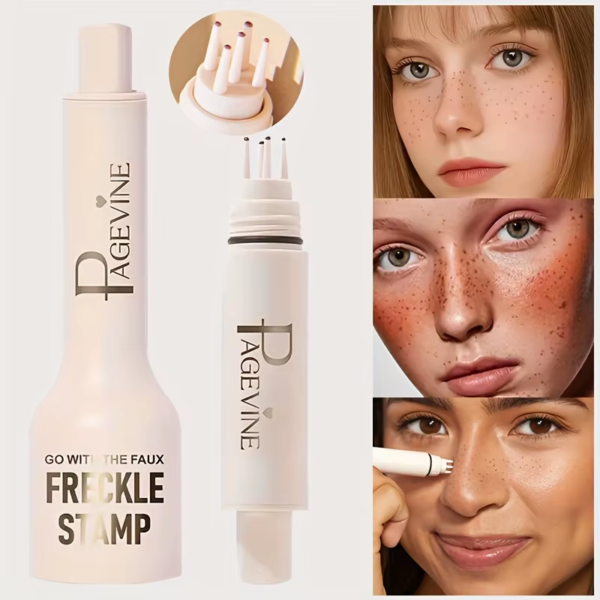 4-In-1 Natural Freckle Stamp Pen-Natural Freckles Fast-Dry,Waterproof,Light Coverage,Temporary Fake Freckles for Makeup Cosmetic