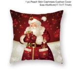 45Cm Christmas Cushion Cover Navidad Merry Christmas Decorations for Home 2025 Xmas Noel Cristmas Ornaments New Year Gifts 2026