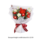 Knitted Flower Finished Home Decoration Crochet Flower Bouquet for Teacher’ Day Birthday Anniversary Thanksgiving Day Women