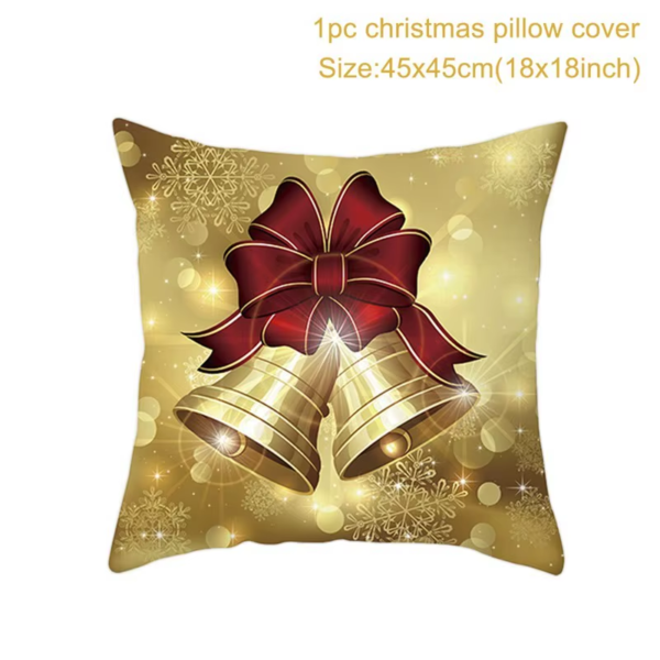 45Cm Christmas Cushion Cover Navidad Merry Christmas Decorations for Home 2025 Xmas Noel Cristmas Ornaments New Year Gifts 2026