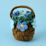 2025 Crochet Flower Potted Rose Kintted Flower Coaster Crochet Flower Cup Mat Friends Gift Table Decor