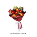 Knitted Flower Finished Home Decoration Crochet Flower Bouquet for Teacher’ Day Birthday Anniversary Thanksgiving Day Women