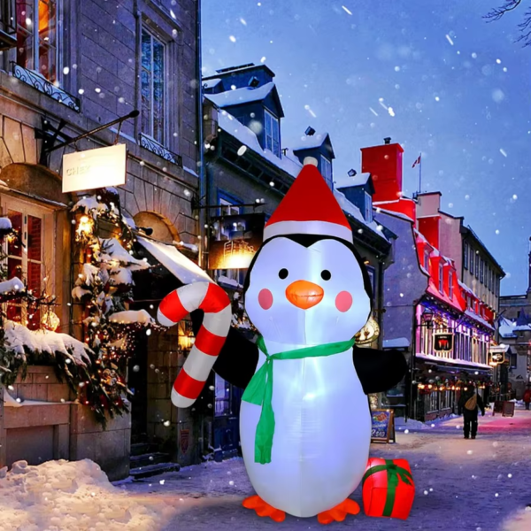 8 FT Christmas Inflatable Reindeer with Gift Boxes Blow up Lighted Xmas Yard Decor with LED Lights for Christmas Outdoor Yard P