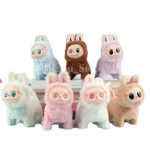 Labubu Plush Toy Cute Macaron Color Labubu Bag Pendant Doll Dog