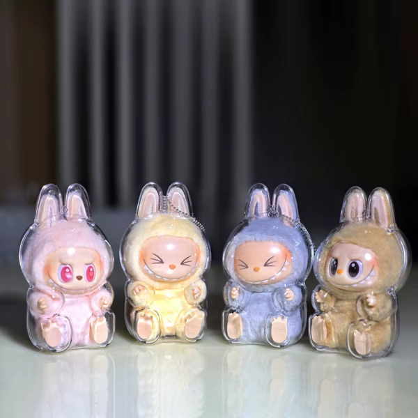 LABUBU Have a Seat Transparent Case Labubu Plastic Case Backpack Charms