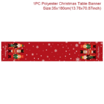 2024 Christmas Table Runner Cloth Merry Christmas Decoration for Home Tablecloth Xmas Cristmas Ornament Navidad New Year 2025