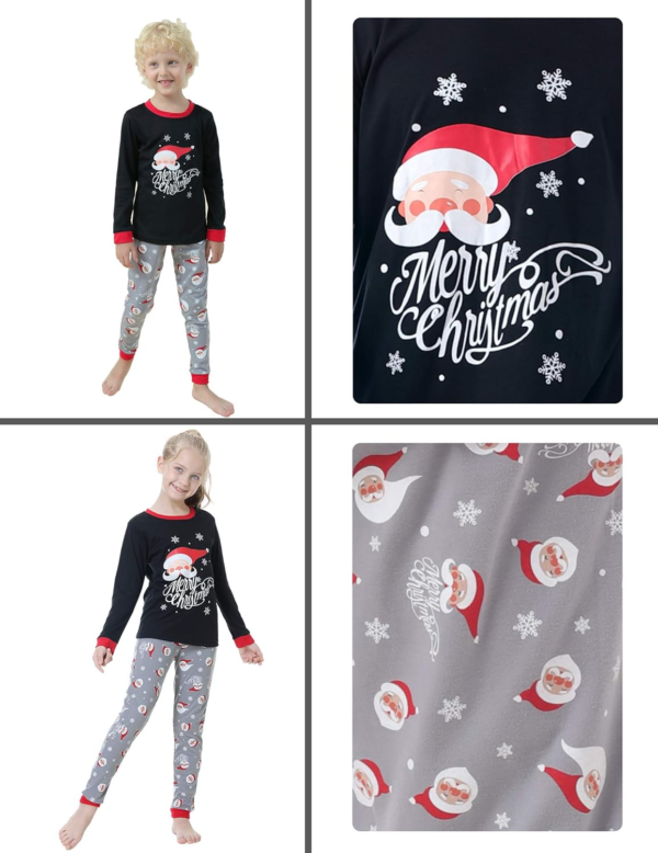 Family Matching Pajama Sets Cute Polar Bear Sleepwear Christmas Clothes Nighty