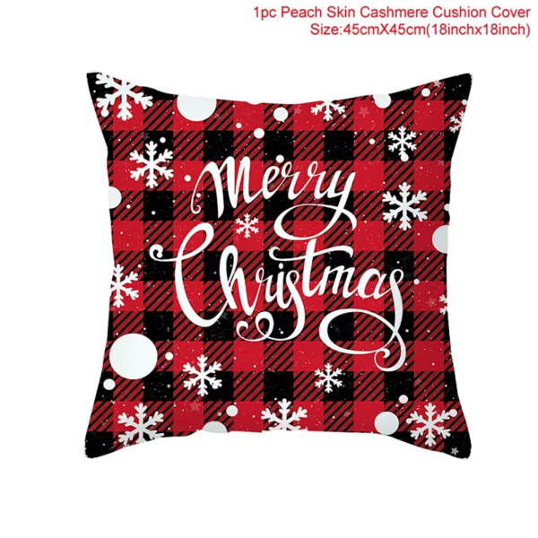 45Cm Christmas Cushion Cover Navidad Merry Christmas Decorations for Home 2025 Xmas Noel Cristmas Ornaments New Year Gifts 2026