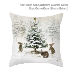 45Cm Christmas Cushion Cover Navidad Merry Christmas Decorations for Home 2025 Xmas Noel Cristmas Ornaments New Year Gifts 2026