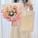 Eternal Flower with Light Strings Crochet Flower Bouquet Graduation Flower Kindergarten Graduation Gift Valentine Day Gift 졸업꽃다발