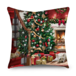 45Cm Christmas Cushion Cover Navidad Merry Christmas Decorations for Home 2025 Xmas Noel Cristmas Ornaments New Year Gifts 2026