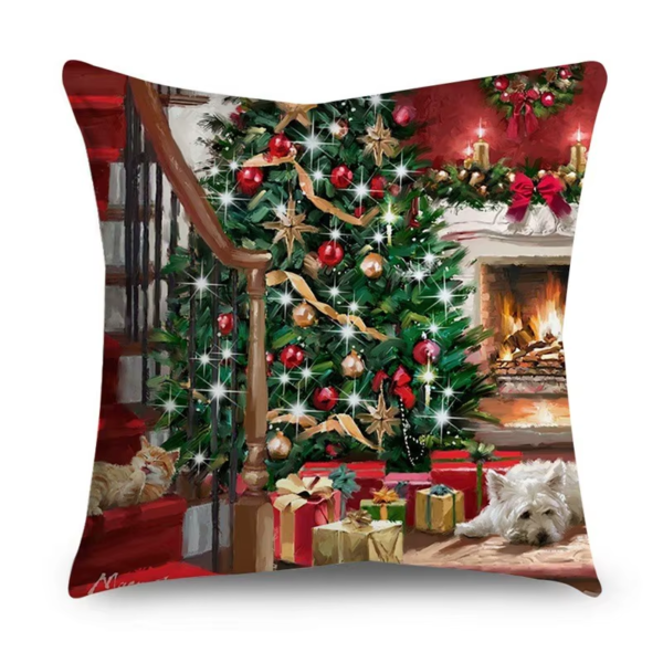45Cm Christmas Cushion Cover Navidad Merry Christmas Decorations for Home 2025 Xmas Noel Cristmas Ornaments New Year Gifts 2026
