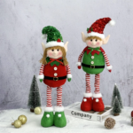 2Pcs New Christmas Products Christmas Hanging Leg Elf Telescopic Doll Ornaments Children'S Gifts Elf Doll Ornaments