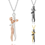 Couple Hug Necklace Lovers Hugging Pendant Valentine'S Day Couple Gift Love Style Necklace Charm Jewelry Gift for Wife