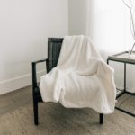 Throw Blanket Fleece Minky Microfiber Soft Throw (Ivory, Throw 50" X 60")