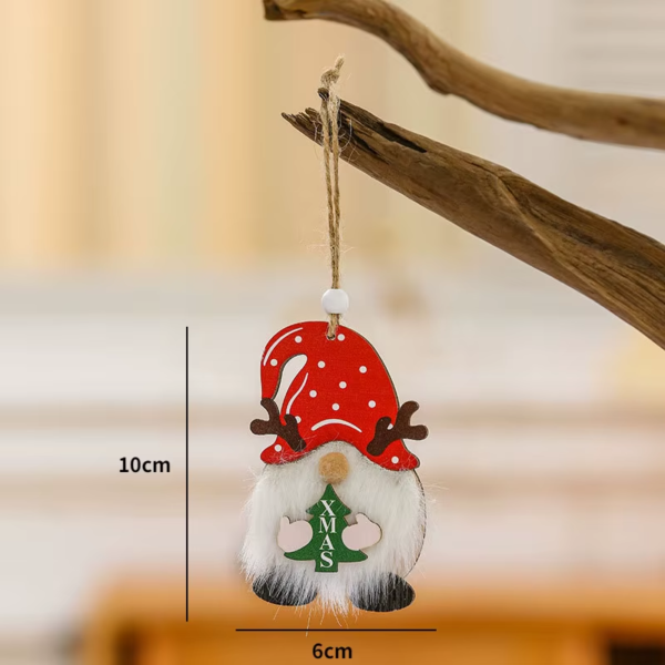 Merry Christmas Gnome Wooden Pendant Christmas Decorations for Home 2022 Cristmas Ornament Xmas Navidad Happy New Year 2023