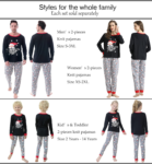 Family Matching Pajama Sets Cute Polar Bear Sleepwear Christmas Clothes Nighty