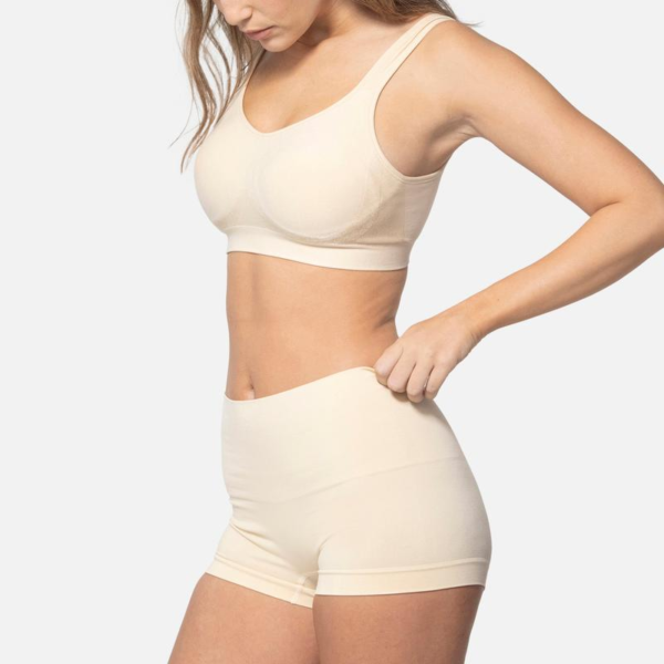 Underoutfit Smoothing at Waist Boyshort - Seamless High Waisted Comfortable Everyday Underwear Light Tummy Control Women’S Boyshorts Basic Panties