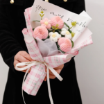 Crochet Bouquet Hand-Knitted Sunflower Creative Finished Artificial Fruit Flower Mother'S Day Birthday Gifts Wedding Home Decor