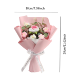 Knitted Flower Finished Home Decoration Crochet Flower Bouquet for Teacher’ Day Birthday Anniversary Thanksgiving Day Women