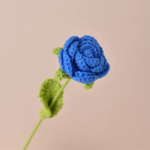 Finished Knitting Rose Woven Gradient Artificial Flowers Flowers Bouquet Table Ornament Braided Fake Flowers Holiday Gifts